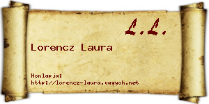 Lorencz Laura névjegykártya